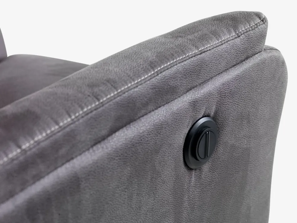 ABILDSKOVSillón reclinable ABILDSKOV eléctrico polipiel gris