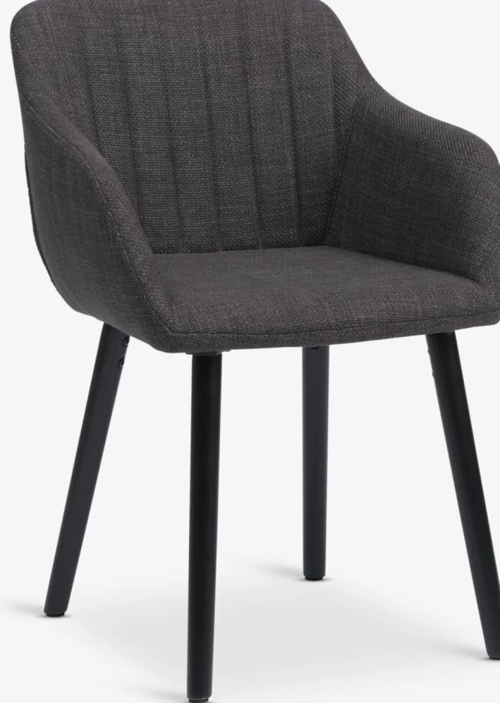 ADSLEVSilla de comedor ADSLEV tela gris antracita/negro