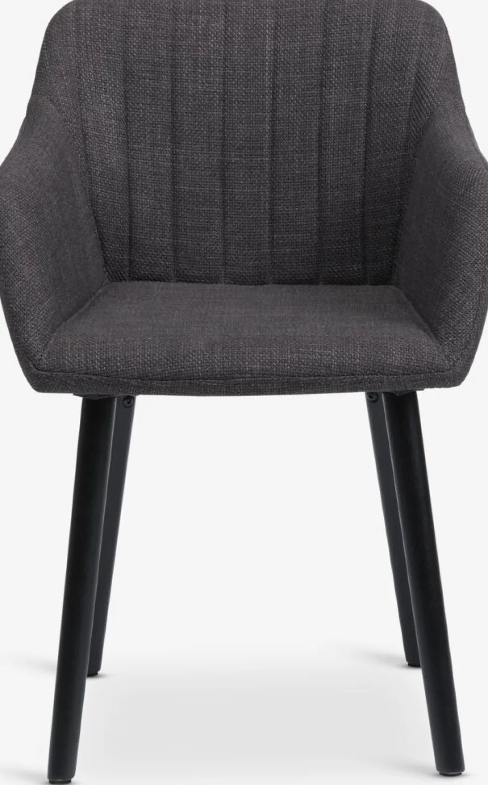 ADSLEVSilla de comedor ADSLEV tela gris antracita/negro