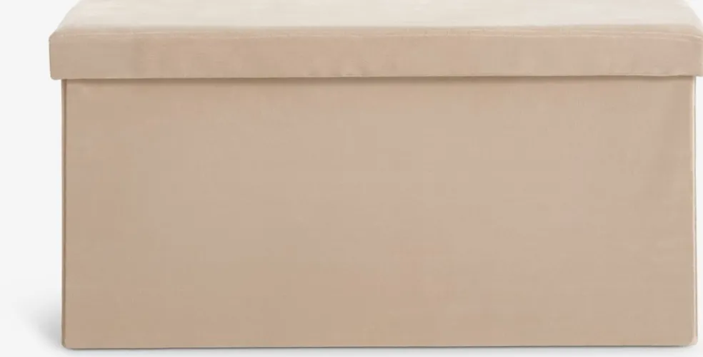 AUNINGPuf AUNING 76x38 con almacenaje terciopelo arena oscuro