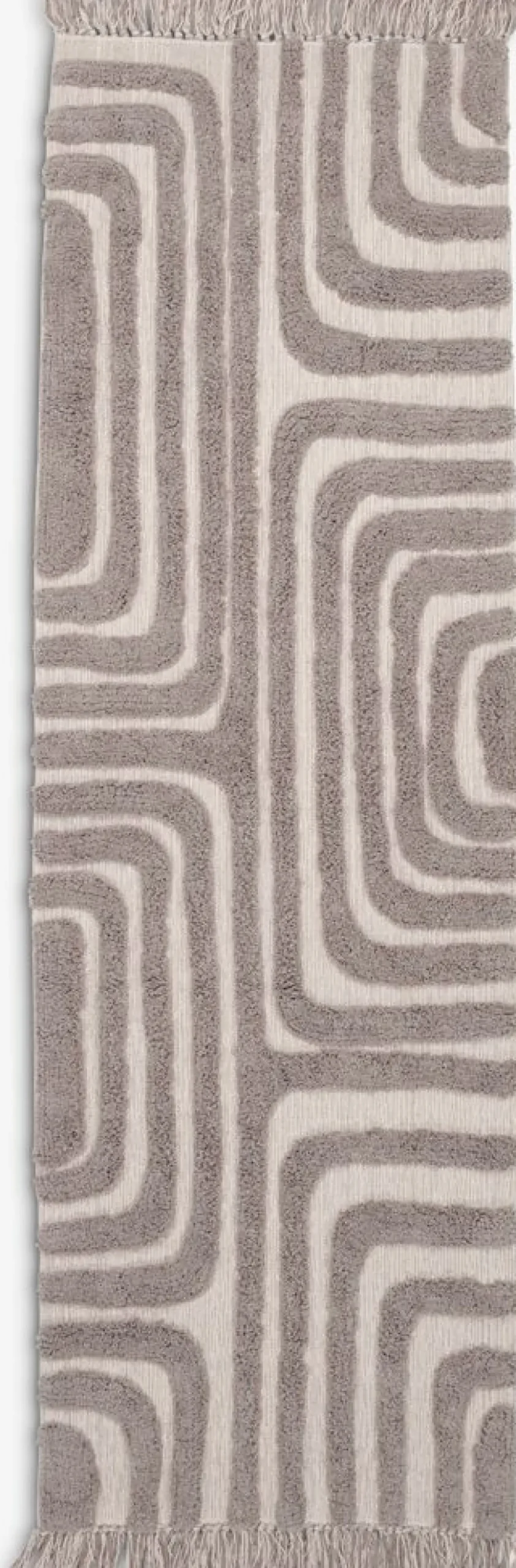 BERGASTERAlfombra BERGASTER 65x200 gris cálido/beis