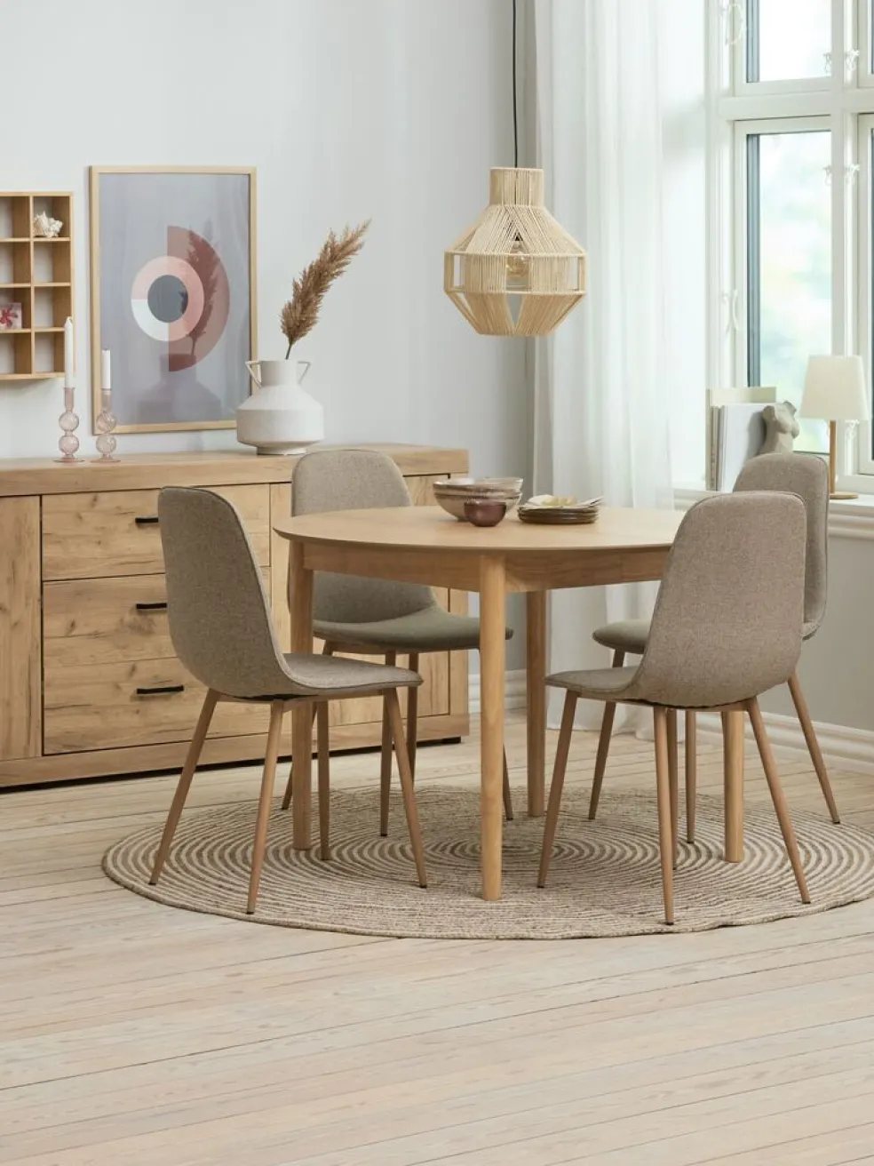 BISTRUPSilla de comedor BISTRUP arena/roble natural