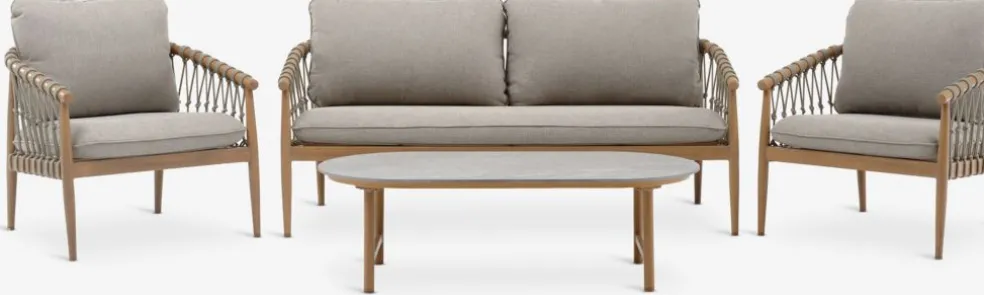 DRUMMEHOLMConjunto muebles jardín DRUMMEHOLM 5 plazas natural