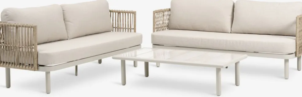 EJLBYConjunto muebles jardín EJLBY 5 plazas beis