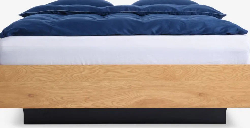 ELLINGEEstructura cama ELLINGE 135x190 almacenaje roble cálido