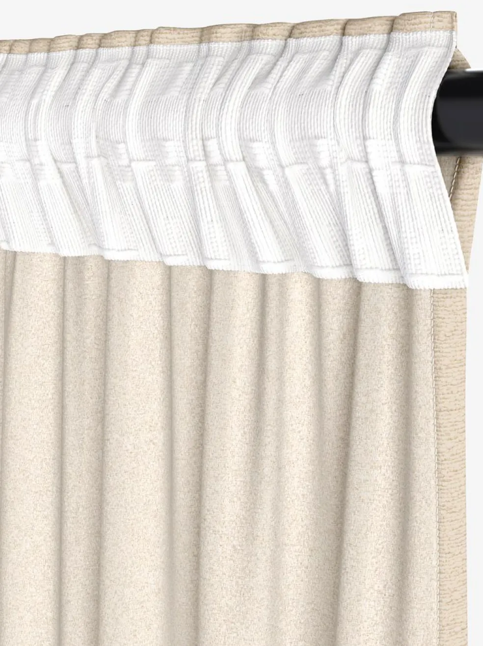 ERKENCortina ERKEN 1x140x245 blanco crudo