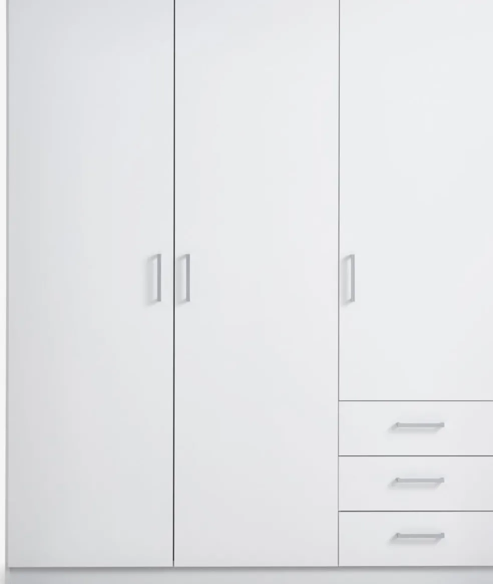 FANDRUPArmario FANDRUP 145x176 3 puertas 3 cajones blanco