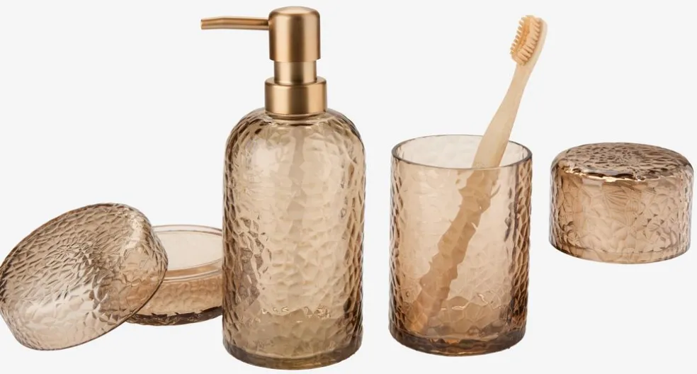 GENEVADBote GENEVAD Ø10xA6cm cristal marrón
