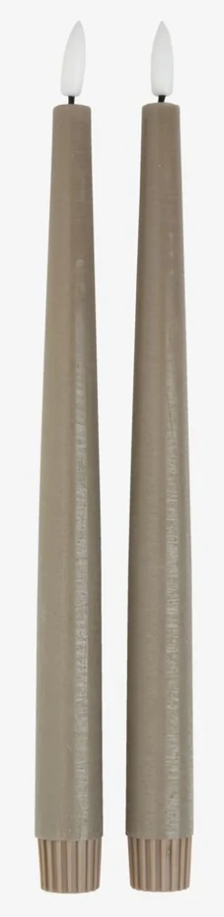 GUDMUNDCandela LED GUDMUND A29cm gris 2 unidades