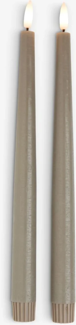 GUDMUNDCandela LED GUDMUND A29cm gris 2 unidades