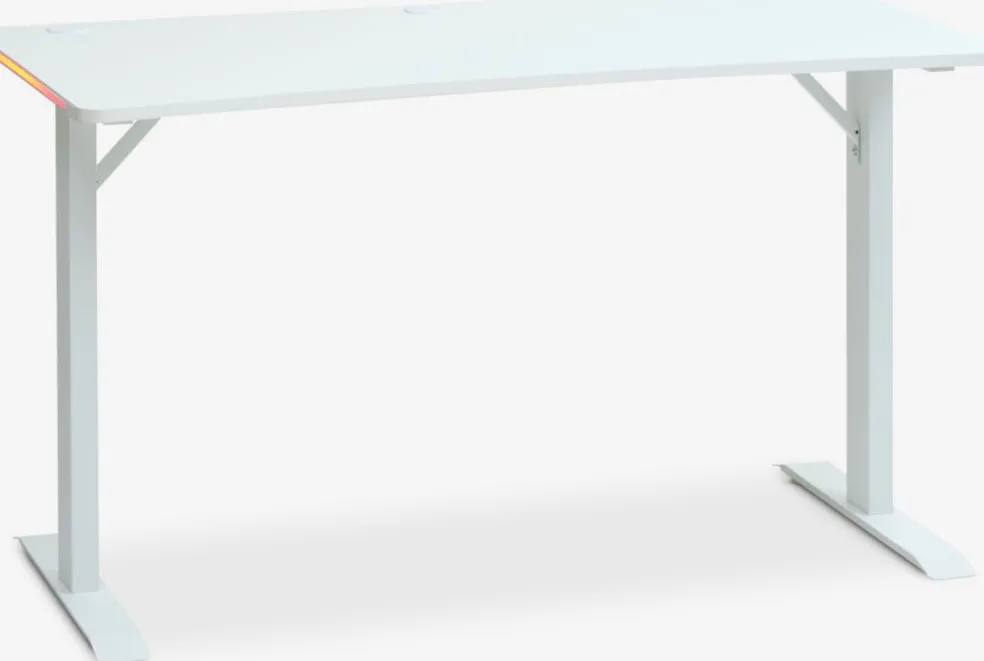 HALBJERGEscritorio gaming HALBJERG 62x135 con LED blanco