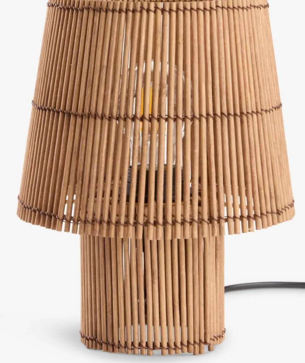 HANNIBALLámpara de mesa HANNIBAL Ø19xA25cm bambú