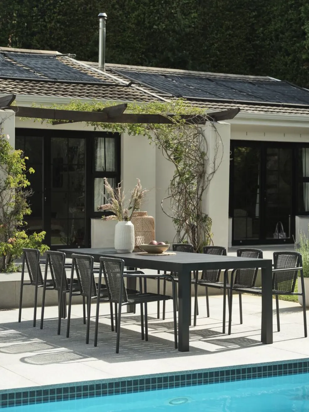 HESTEHAVEMesa de jardín HESTEHAVE A95xL205/275 negro