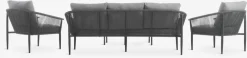 HOLMESTRANDConjunto muebles jardín HOLMESTRAND 5 plazas gris