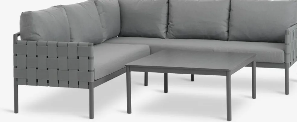 IANOConjunto muebles jardín IANO 5 plazas gris
