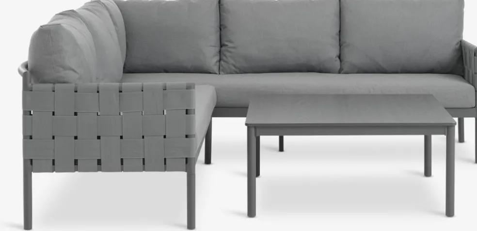 IANOConjunto muebles jardín IANO 5 plazas gris