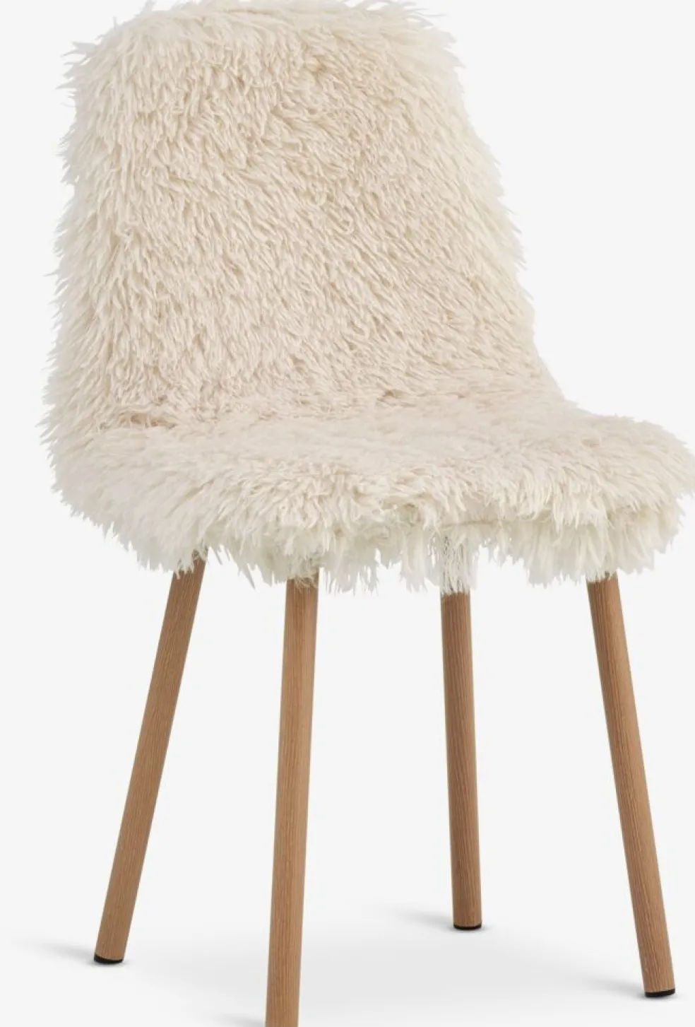 JONSTRUPSilla de comedor JONSTRUP felpa blanco crudo/color roble