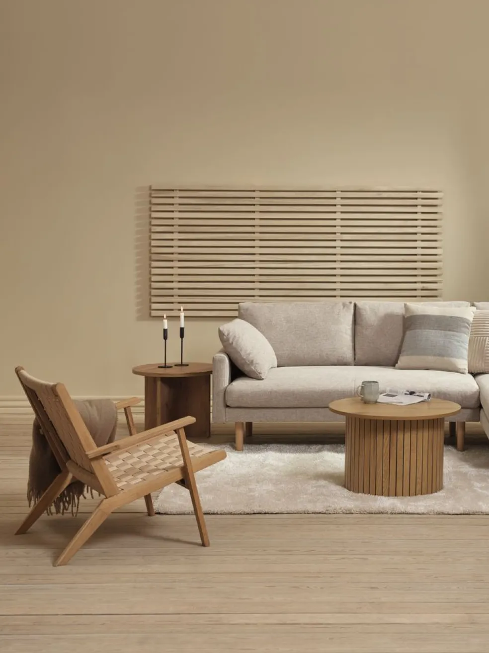 KETTINGEPanel decorativo de pared KETTINGE 200x90 natural