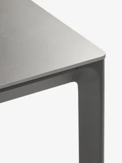 KUMLA + GLOMFJORDMesa KUMLA L150 gris + 4 sillas GLOMFJORD negro
