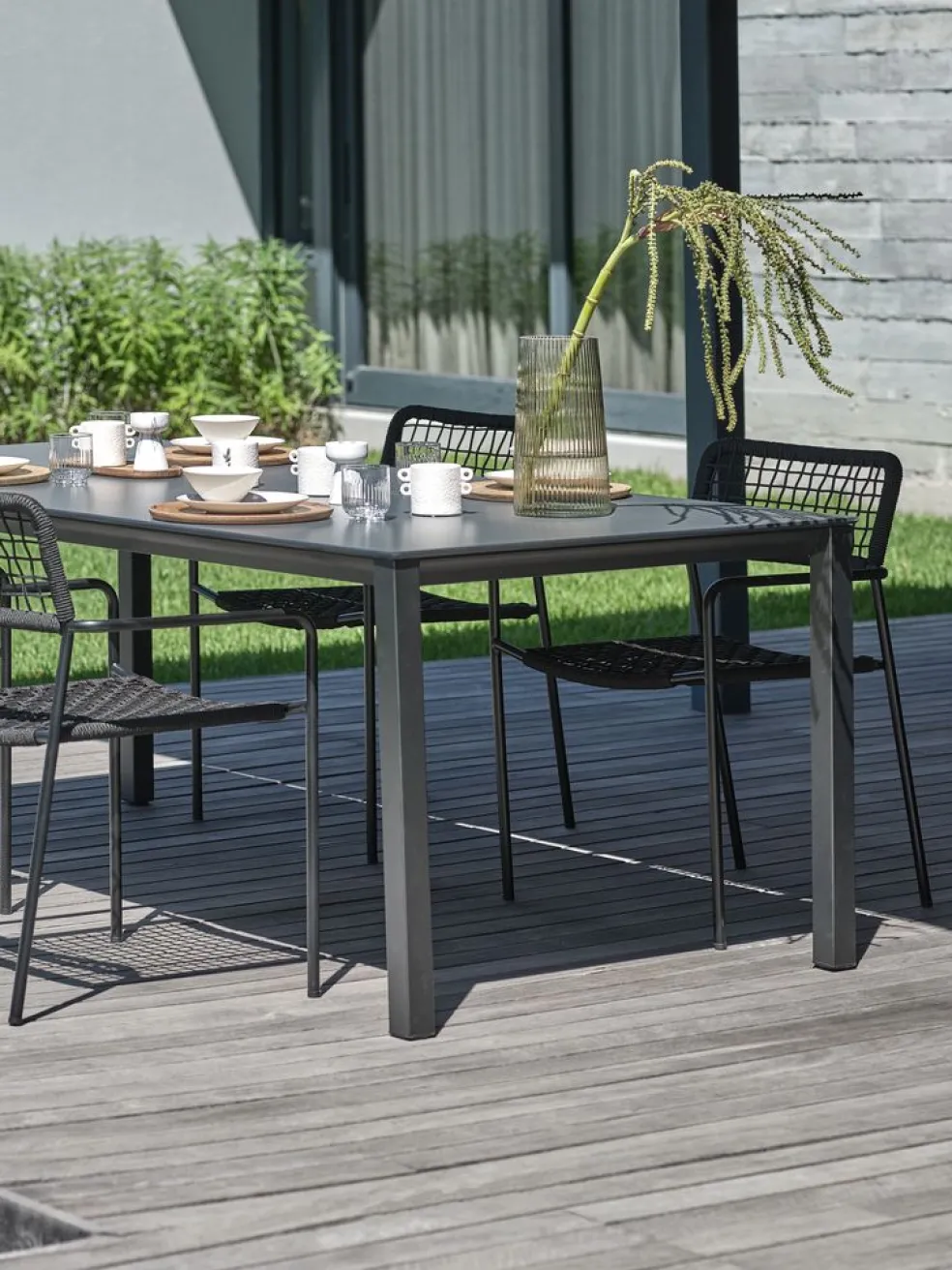LANGETMesa de jardín LANGET A95xL207 negro