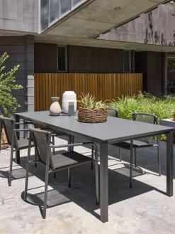LANGETMesa de jardín LANGET A95xL207 negro
