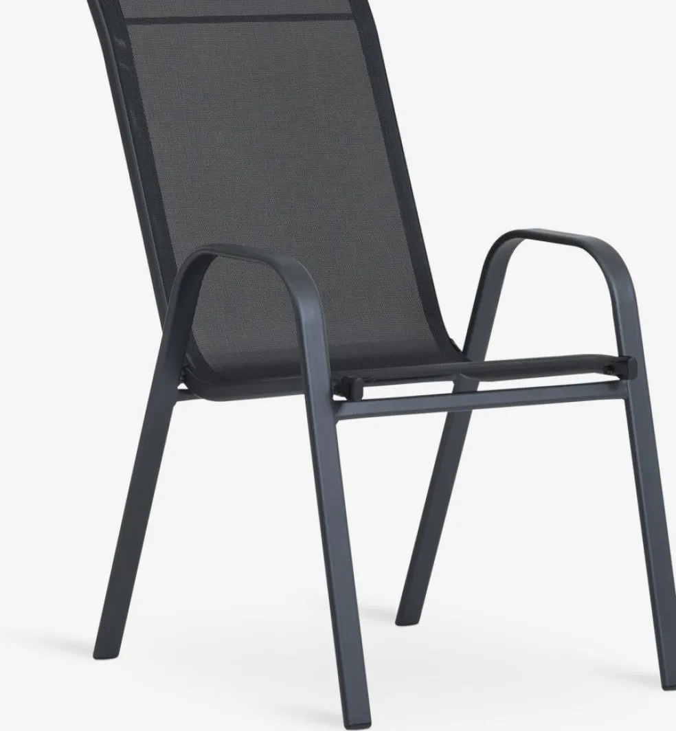 LEKNESSilla apilable LEKNES negro
