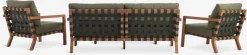 LITSBACKENConjunto muebles jardín LITSBACKEN 4,5 plazas madera dura
