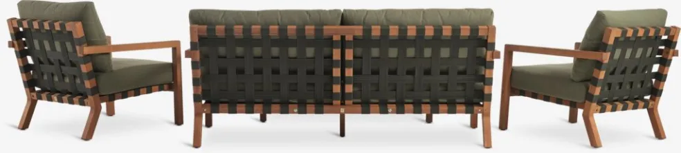 LITSBACKENConjunto muebles jardín LITSBACKEN 4,5 plazas madera dura