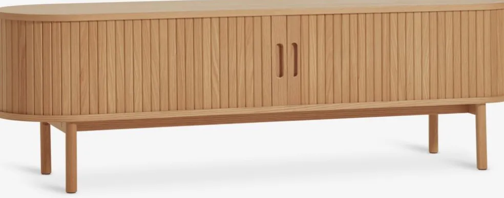 LYNGVIGMueble TV LYNGVIG 160cm 2 puertas persiana roble natural