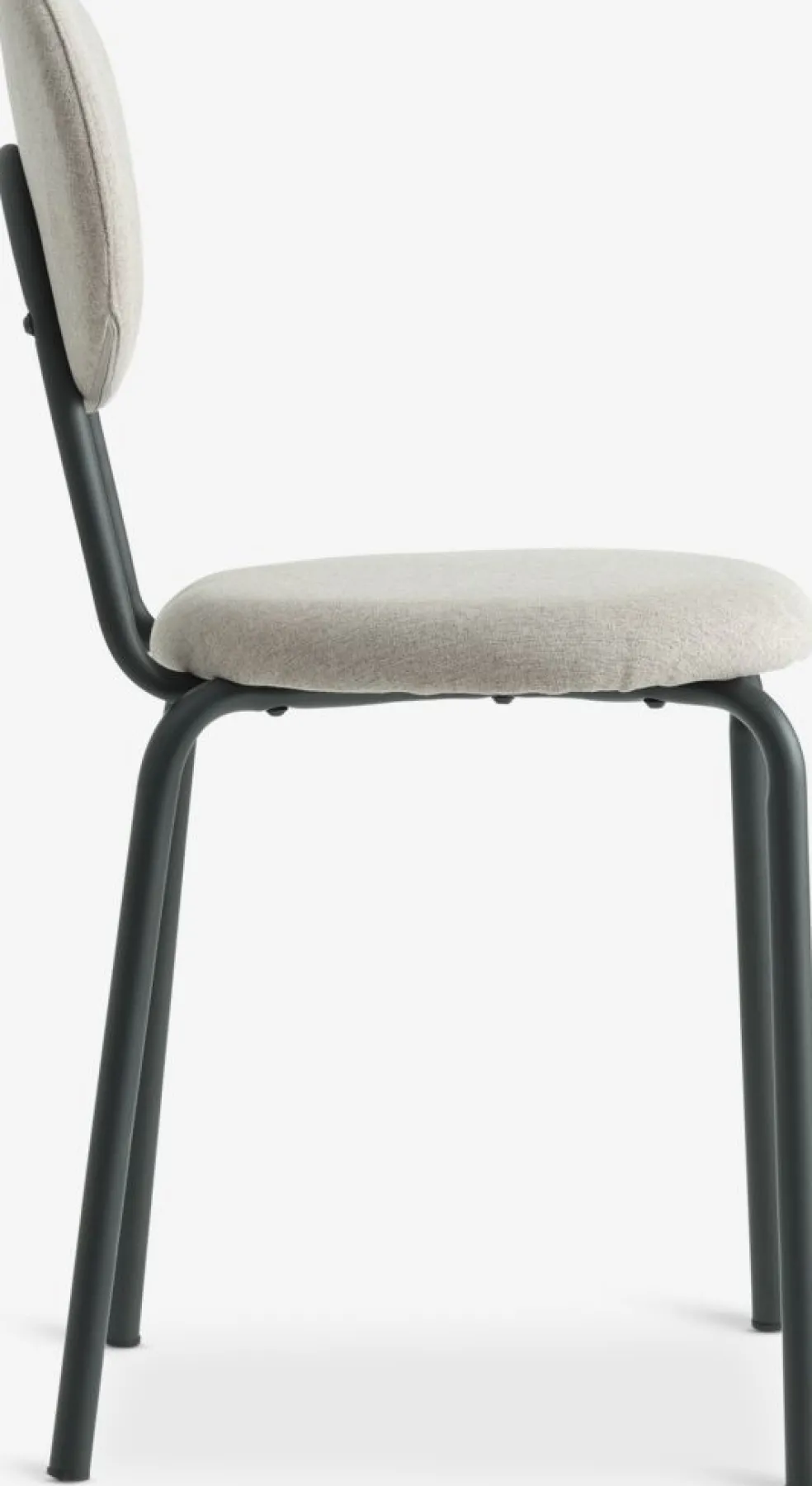MALTSilla de comedor MALT tela arena/negro