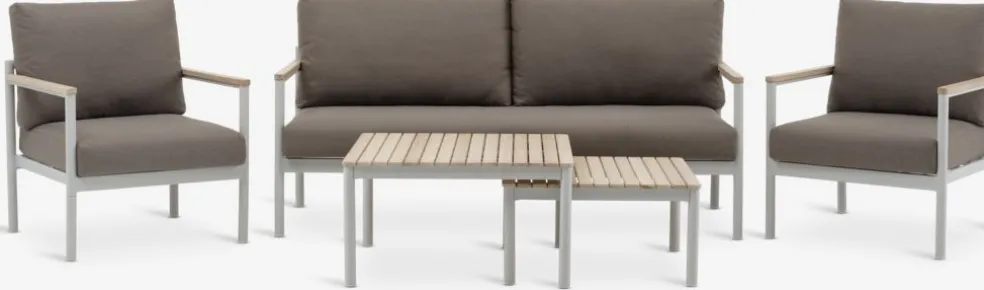 ODDESUNDConjunto muebles jardín ODDESUND 4,5 plazas beis