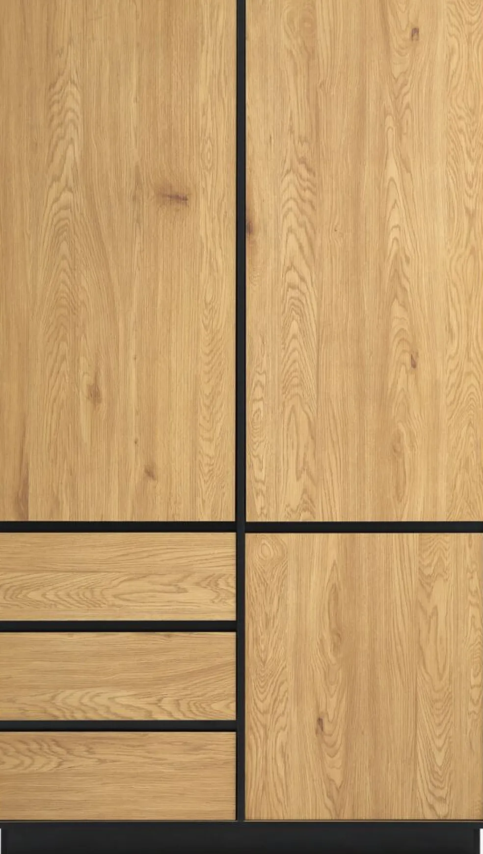 ODENSEArmario ODENSE 120x210 3 puertas 3 cajones color roble cálid