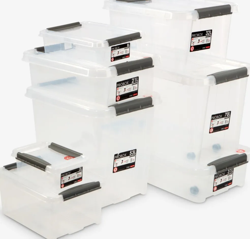 PROBOXCaja PROBOX 53L con tapa transparente