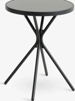 RADSTRUP + NABBENMesa RADSTRUP Ø60 negro + 2 sillas NABBEN verde oliva