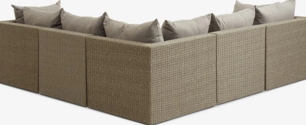 RAVNDRUPConjunto muebles jardín RAVNDRUP 5 plazas natural