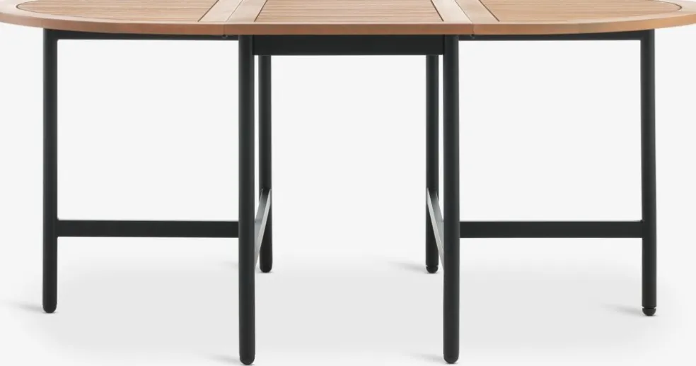RENA + HEMSEDALMesa RENA L54/175 madera dura + 4 sillas HEMSEDAL negro