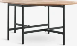 RENA + HEMSEDALMesa RENA L54/175 madera dura + 4 sillas HEMSEDAL negro