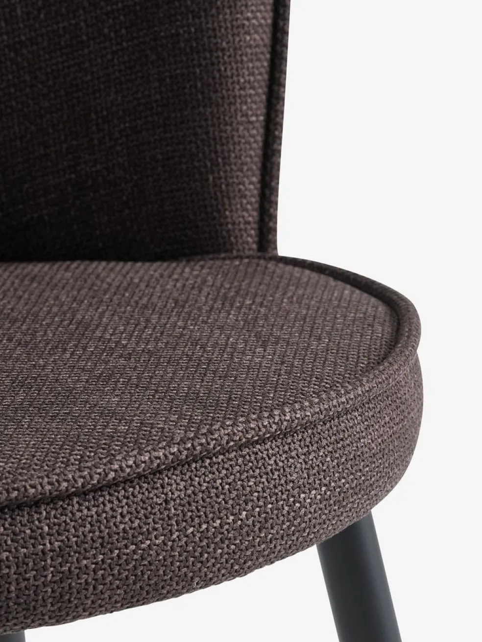 RISSKOVSilla de comedor RISSKOV tela marrón oscuro/negro