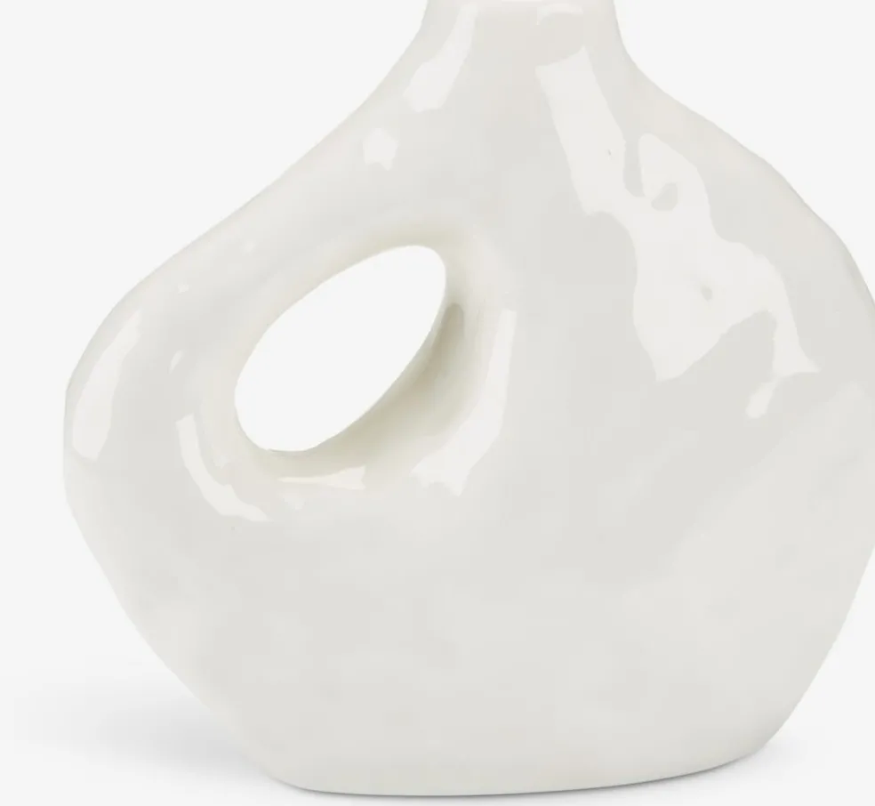 SIGFREDJarrón SIGFRED A16xL7xA14cm blanco