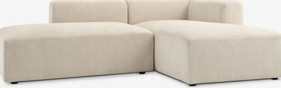 SKEJBYSofá modular SKEJBY 2 plazas chaise/abierto tela beis