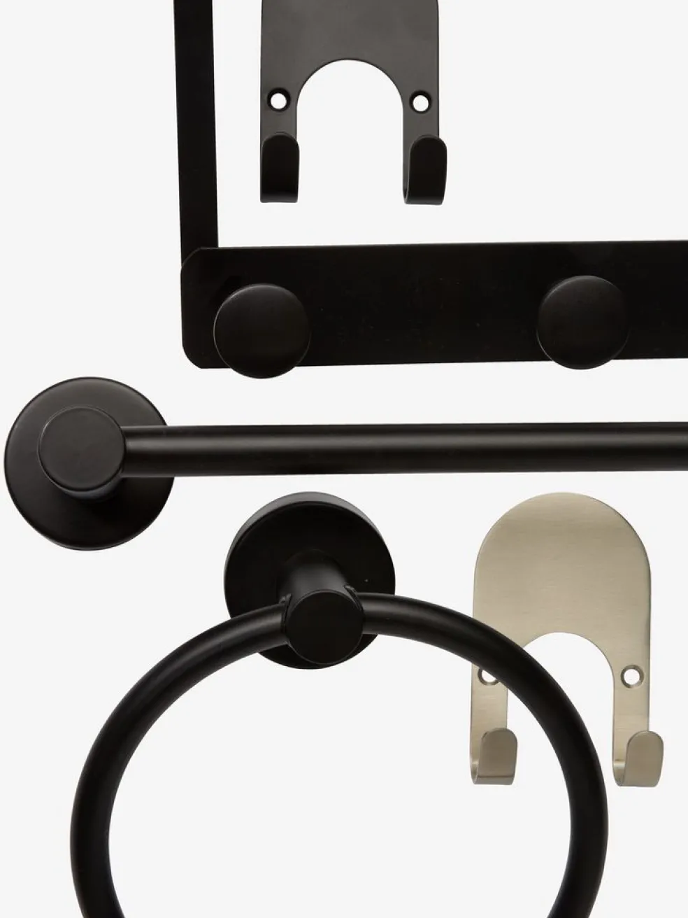 STOCKVIKGanchos STOCKVIK acero negro 1 unidad