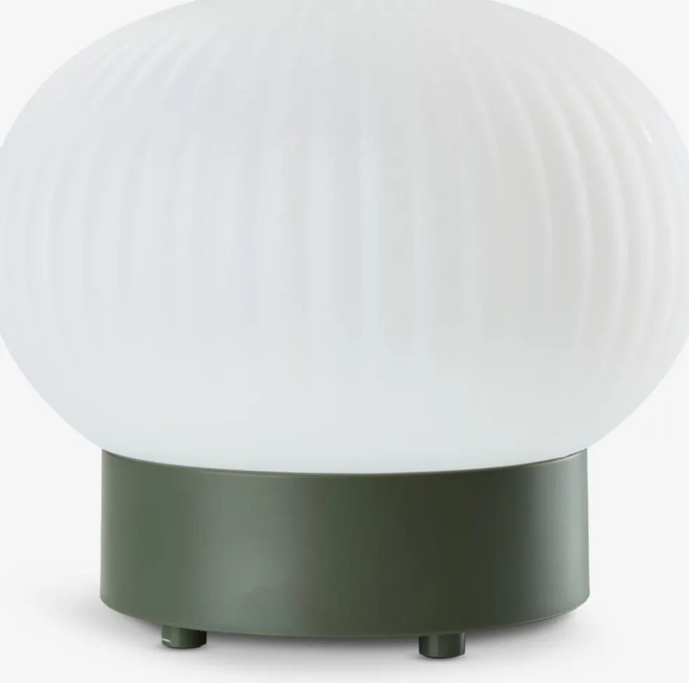STORFUGLLámpara de mesa recargable STORFUGL Ø15xA10cm verde oscuro