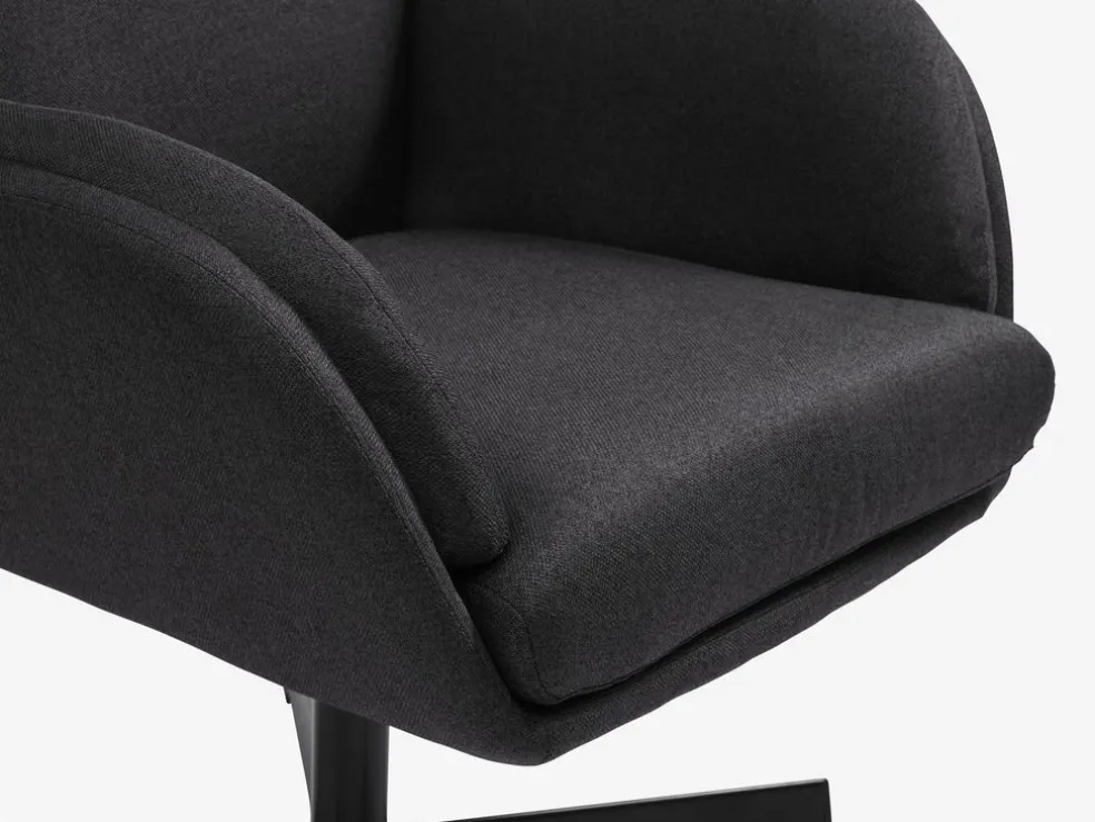 TANKEDALSillón reclinable con reposapiés TANKEDAL tela gris oscuro