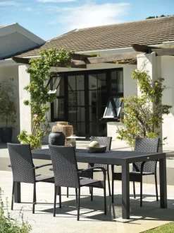 TYDALMesa de jardín TYDAL A95xL208/272 negro