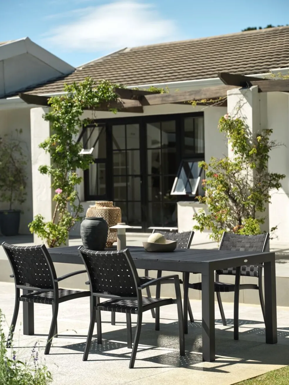 TYDALMesa de jardín TYDAL A95xL208/272 negro