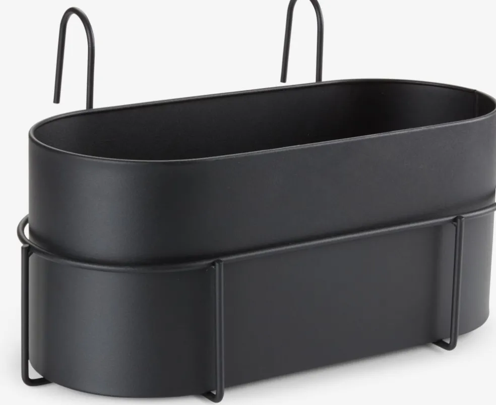 UGLEJardinera balcón UGLE A23xL37xA22 negro
