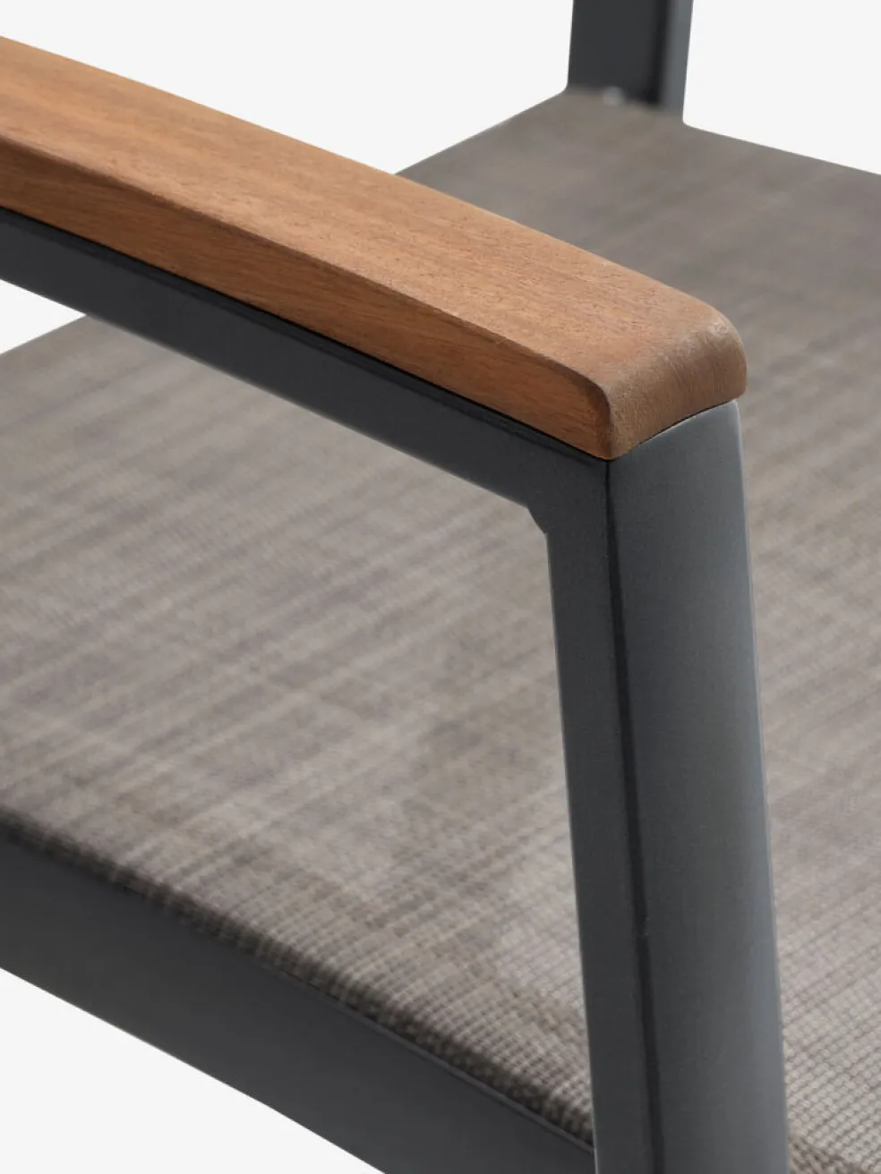 ULBJERG + SIRDALMesa ULBJERG L214/297 madera dura + 4 sillas SIRDAL gris