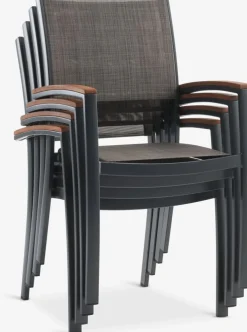 ULBJERG + SIRDALMesa ULBJERG L214/297 madera dura + 4 sillas SIRDAL gris