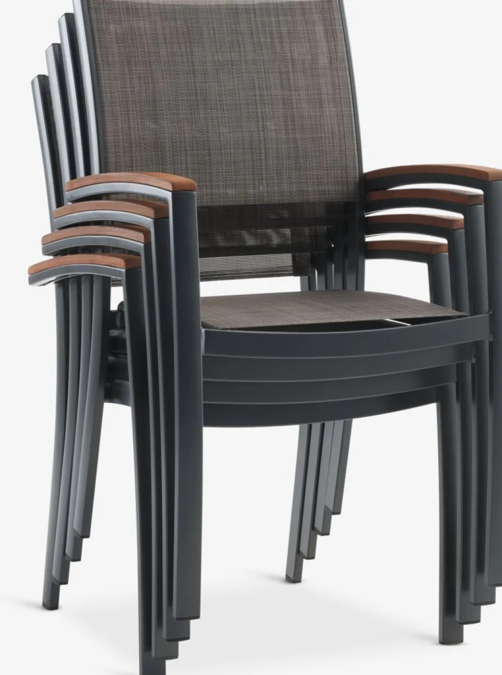 ULBJERG + SIRDALMesa ULBJERG L214/297 madera dura + 4 sillas SIRDAL gris
