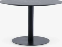 VAMDRUP + INGSTRUPMesa VAMDRUP Ø120 gris + 4 sillas INGSTRUP negro